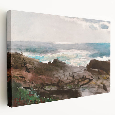 Realism Art Prints - Sunshine and Shadow, Prout's Neck by Winslow Homer