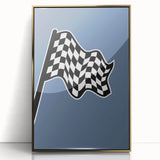 Racing Checkered Flag – Boys Room Wall Art for Speed Enthusiasts