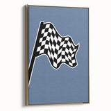 Racing Checkered Flag – Boys Room Wall Art for Speed Enthusiasts