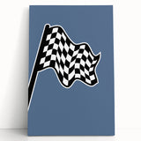 Racing Checkered Flag – Boys Room Wall Art for Speed Enthusiasts
