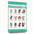 Kids Educational Wall Art - Adjectives Learning Chart