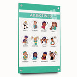 Kids Educational Wall Art - Adjectives Learning Chart