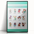 Kids Educational Wall Art - Adjectives Learning Chart