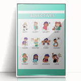 Kids Educational Wall Art - Adjectives Learning Chart