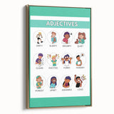 Kids Educational Wall Art - Adjectives Learning Chart