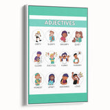 Kids Educational Wall Art - Adjectives Learning Chart