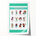 Kids Educational Wall Art - Adjectives Learning Chart