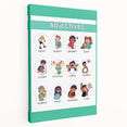 Kids Educational Wall Art - Adjectives Learning Chart