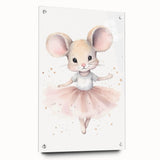 Ballerina Mouse Nursery Wall Art - Baby Room Decor