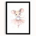 Ballerina Mouse Nursery Wall Art - Baby Room Decor