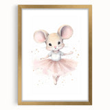 Ballerina Mouse Nursery Wall Art - Baby Room Decor