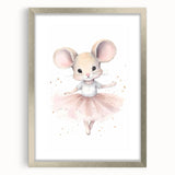 Ballerina Mouse Nursery Wall Art - Baby Room Decor