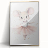 Ballerina Mouse Nursery Wall Art - Baby Room Decor