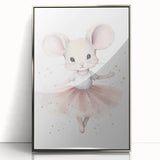 Ballerina Mouse Nursery Wall Art - Baby Room Decor