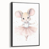 Ballerina Mouse Nursery Wall Art - Baby Room Decor
