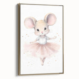 Ballerina Mouse Nursery Wall Art - Baby Room Decor