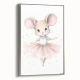 Ballerina Mouse Nursery Wall Art - Baby Room Decor