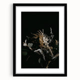 Abstract art print featuring textured fall colors on a large canvas, ideal for living room decor.