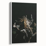 Vintage poster art featuring an autumnal scene on a framed canvas, ideal for living room decor.