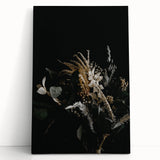 Large black and white stretched canvas featuring a minimalist autumn tree, ideal for kitchen wall art or bedroom ambiance.