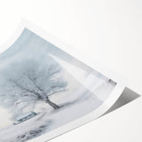 Extra large wall art featuring line art flowers in muted white and gray tones on a rolled canvas.