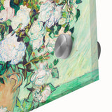 Large abstract wall art in mid-century modernist style, featuring swirling patterns in muted colors on acrylic glass.