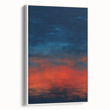 Framed abstract strokes wall art in a minimalist white frame, showcasing vibrant colors and dynamic brushwork, perfect for modern home decor and artistic interiors.