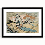 Modern Wall Art: Abstract Landscape Inspired by Paul Nash's Avebury