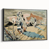 Modern Wall Art: Abstract Landscape Inspired by Paul Nash's Avebury