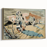 Modern Wall Art: Abstract Landscape Inspired by Paul Nash's Avebury