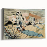 Modern Wall Art: Abstract Landscape Inspired by Paul Nash's Avebury