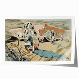 Modern Wall Art: Abstract Landscape Inspired by Paul Nash's Avebury