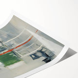 Abstract wall art print showcasing vibrant multicolored strokes on a textured surface, rolled and ready for framing, perfect for modern interior decor.