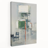 Abstract strokes wall art on stretched canvas, showcasing vibrant colors and dynamic patterns in a stylish side view, perfect for modern home decor.