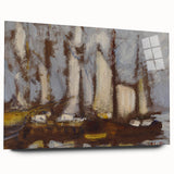 Modern Wall Art: Sailing Vessels in Abstract Nautical Style