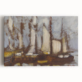 Modern Wall Art: Sailing Vessels in Abstract Nautical Style