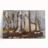 Modern Wall Art: Sailing Vessels in Abstract Nautical Style