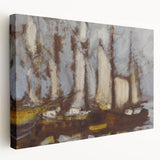 Modern Wall Art: Sailing Vessels in Abstract Nautical Style