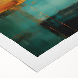 Abstract strokes wall art on rolled canvas, showcasing vibrant colors and dynamic shapes, ideal for modern home decor or artistic spaces. Packaged securely for safe delivery.