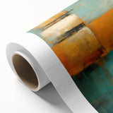 Abstract strokes wall art on rolled canvas showcasing vibrant colors and dynamic patterns, perfect for modern home decor. Ideal for art enthusiasts and interior designers.