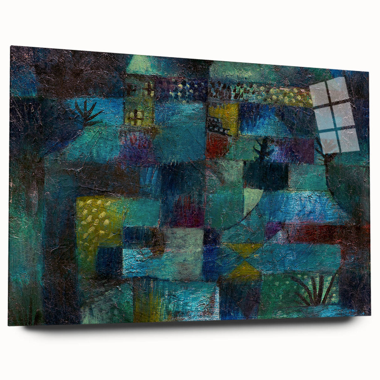 Modern Wall Art: Abstract Garden Scene Inspired by Paul Klee