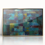 Modern Wall Art: Abstract Garden Scene Inspired by Paul Klee