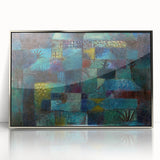Modern Wall Art: Abstract Garden Scene Inspired by Paul Klee