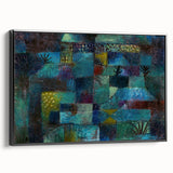 Modern Wall Art: Abstract Garden Scene Inspired by Paul Klee