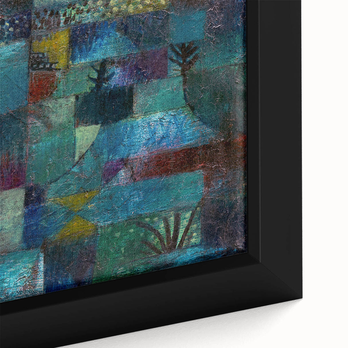 Modern Wall Art: Abstract Garden Scene Inspired by Paul Klee