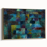 Modern Wall Art: Abstract Garden Scene Inspired by Paul Klee