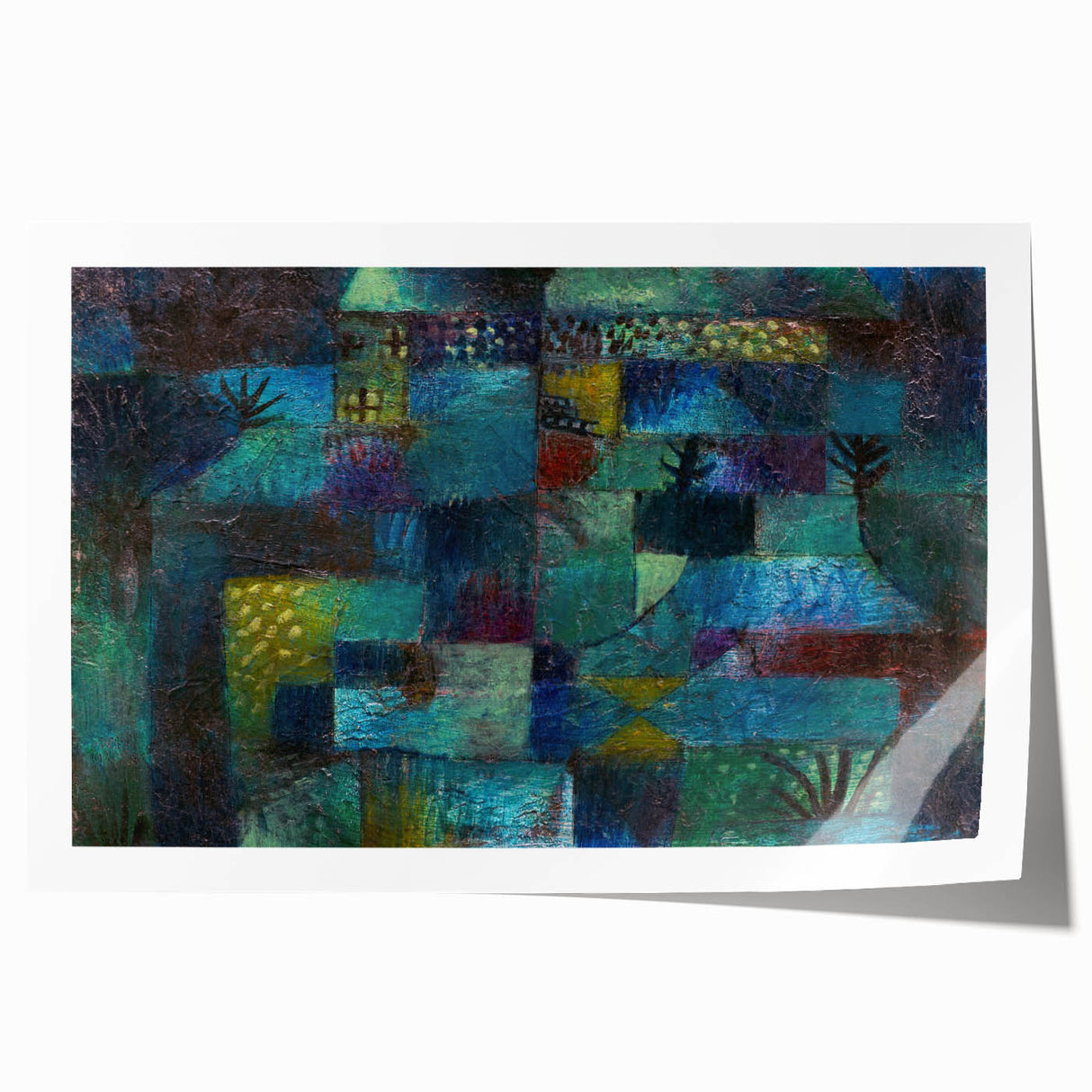 Modern Wall Art: Abstract Garden Scene Inspired by Paul Klee