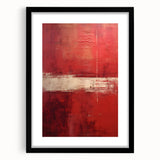 Abstract wall art featuring bold, colorful strokes in a black frame with a mat, perfect for modern home decor and artistic expression in living spaces.