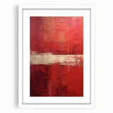 Abstract strokes wall art in a white frame with matting, showcasing vibrant colors and dynamic brushwork, perfect for modern home decor. Ideal for adding a contemporary touch to living spaces.