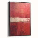 Framed abstract wall art featuring bold black strokes on a textured canvas, showcasing a modern design suitable for contemporary decor, viewed from the side.